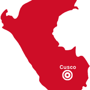 Map of Peru with Cusco selected