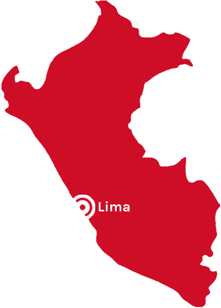 Map of Peru with Lima selected